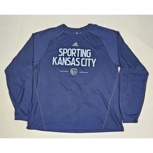 Adidas Sporting Kansas City Shirt Mens XL.  MLS‎ Soccer Climalite Longsleeve.